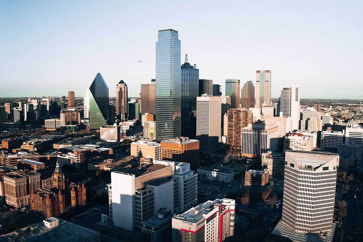 View of downtown Dallas, Texas from Reunion Tower