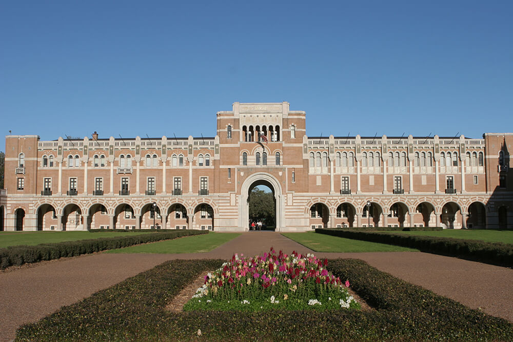 Classic building at Rice University in Houston, Texas