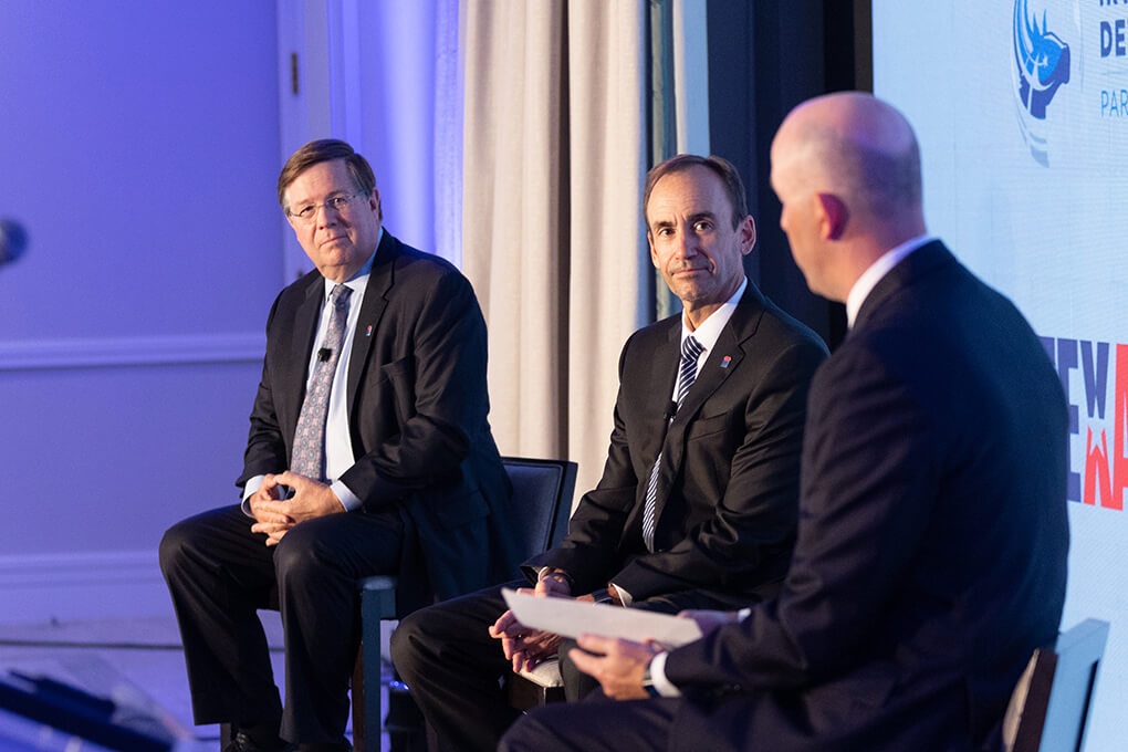 Toyota CEOs talking with TxEDC, Robert Allen at the Fall Investor Meeting