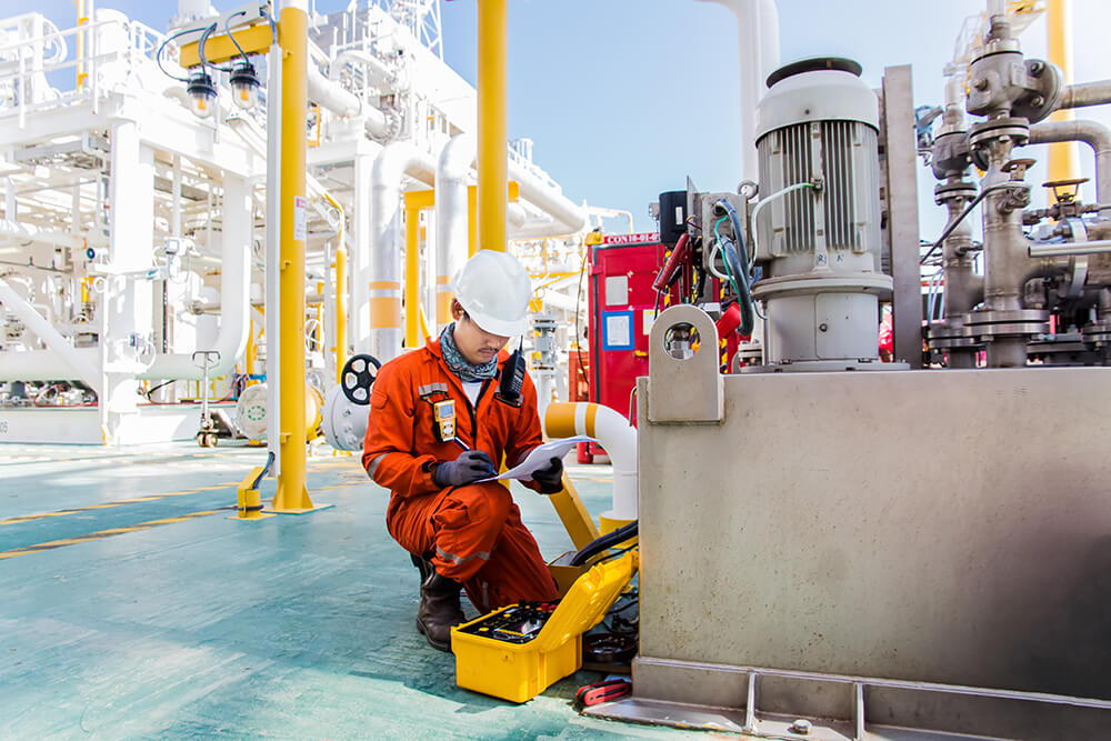 Electrical Technician working on an Electrical Motor