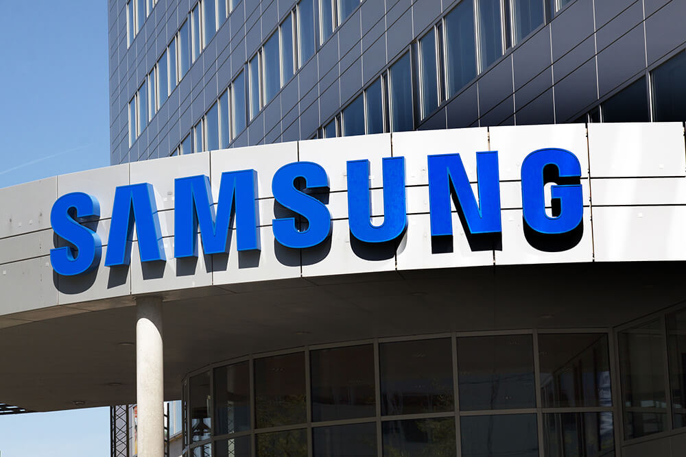 Samsung office letters on a building